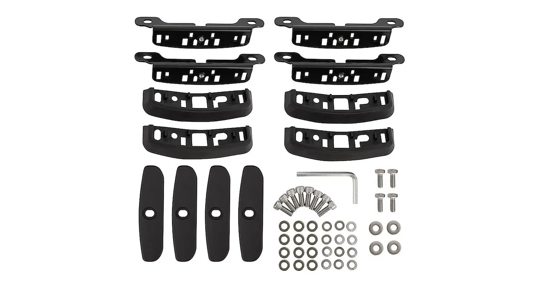 RCP66-BK – RHINO RACK Roof Rack Mounting Kit, Fits Rhino Rack's RC/ RV Roof Racks Black Set Of 4 With Molding Pads/ M...